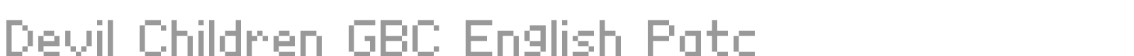 Devil Children GBC English Patch font preview